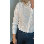 Camisa Feminina Bordada Manga Longa Arabesco - Cod: 255 - Branca