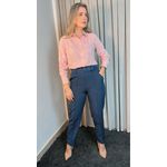 Camisa Feminina Bordada Manga Longa Arabesco - Cod: 255 - Rosa