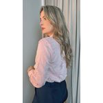 Camisa Feminina Bordada Manga Longa Arabesco - Cod: 255 - Rosa