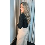 Camisa Feminina Bordada Manga Longa Arabesco - Cod: 255 - Preto