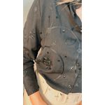 Camisa Feminina Bordada Manga Longa Arabesco - Cod: 255 - Preto
