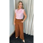 Blusa Feminina Sem Manga Bordada - Rosa - Cod 262