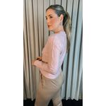 Blusa Feminina Em Tricô Com Aplicação De Flores - Cod 271 - Rosa