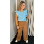 Blusa Feminina Em Lese Bordada - Azul - Cod 254