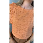 Blusa Feminina Em Lese Bordada - Laranja - Cod 254