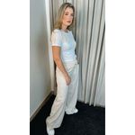 T-shirt Feminina Com Aplicação Em Crochê - Branco - Cod 260
