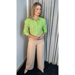 Camisa Feminina Bordada Manga Longa Flor - Cod: 264 - Verde