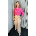 Camisa Feminina Bordada Manga Longa Flor - Cod: 264 - Rosa