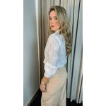 Camisa Feminina Em Lese Bordada Manga Longa - Cod: 263 - Branca
