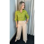 Camisa Feminina Em Lese Bordada Manga Longa - Cod: 263 - Verde