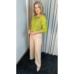 Camisa Feminina Em Lese Bordada Manga Longa - Cod: 263 - Verde