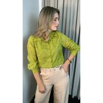 Camisa Feminina Em Lese Bordada Manga Longa - Cod: 263 - Verde
