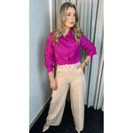 Camisa Feminina Em Lese Bordada Manga Longa - Cod: 263 - Violeta
