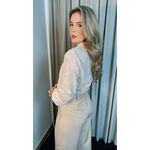 Camisa Feminina Em Lese Bordada Manga Longa - Cod: 263 - Nude