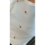 T-shirt Em Trico Bordada - Branco - Cod 244