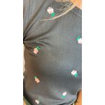 T-shirt Em Trico Bordada - Preto - Cod 244