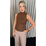 Blusa Básica Em Trico - Marrom - Cod 243