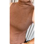 Blusa Básica Em Trico - Marrom - Cod 243