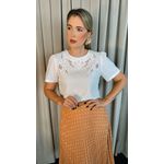 Blusa Feminina Bordada Elegância e Delicadeza em Cada Detalhe - Branca - Cod 239