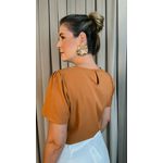 Blusa Feminina Bordada Elegância e Delicadeza em Cada Detalhe - Terracota - Cod 239