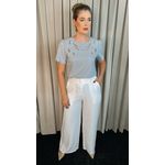 Blusa Feminina Bordada Elegância e Delicadeza em Cada Detalhe - Cinza - Cod 239