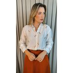 Camisa Feminina Manga Longa Bordada - Cod: 219 - Branco