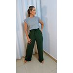 Calça Pantalona Elástico Verde Militar - Cod 121