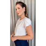 Blusa Feminina Delicada Manguinha - Cru - Cod 541