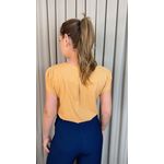 Blusa Feminina Delicada Manguinha - Mostarda - Cod 541