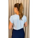 Blusa Feminina Delicada Manguinha - Azul - Cod 541