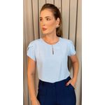 Blusa Feminina Delicada Manguinha - Azul - Cod 541