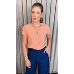 Blusa Feminina Delicada Manguinha - Rose - Cod 541