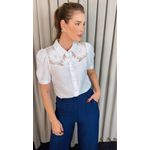 Blusa Feminina Delicada Bordada - Branca - Cod 554