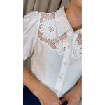 Blusa Feminina Delicada Bordada - Branca - Cod 554