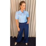 Blusa Feminina Delicada Bordada - Azul - Cod 554