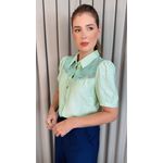 Blusa Feminina Delicada Bordada - Verde - Cod 554