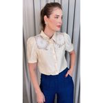 Blusa Feminina Delicada Bordada - Amarela - Cod 554