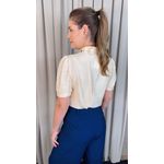 Blusa Feminina Delicada Bordada - Amarela - Cod 554