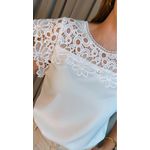 Blusa Feminina Bordada Delicada - Branca - Cod 538