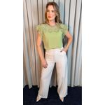 Blusa Feminina Bordada Delicada - Verde - Cod 538