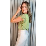 Blusa Feminina Bordada Delicada - Verde - Cod 538