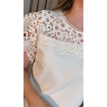 Blusa Feminina Bordada Delicada - Off White - Cod 538