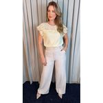 Blusa Feminina Bordada Delicada - Amarela - Cod 538