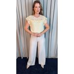 Blusa Feminina Bordada Delicada - Amarela - Cod 538