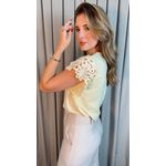 Blusa Feminina Bordada Delicada - Amarela - Cod 538