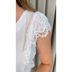 Blusa Feminina Bordada Delicada Regata - Branca - Cod 556