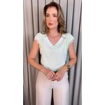Blusa Feminina Bordada Delicada Regata - Verde - Cod 556