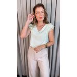 Blusa Feminina Bordada Delicada Regata - Verde - Cod 556