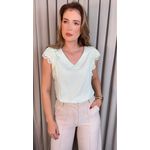 Blusa Feminina Bordada Delicada Regata - Verde - Cod 556