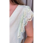 Blusa Feminina Bordada Delicada Regata - Verde - Cod 556